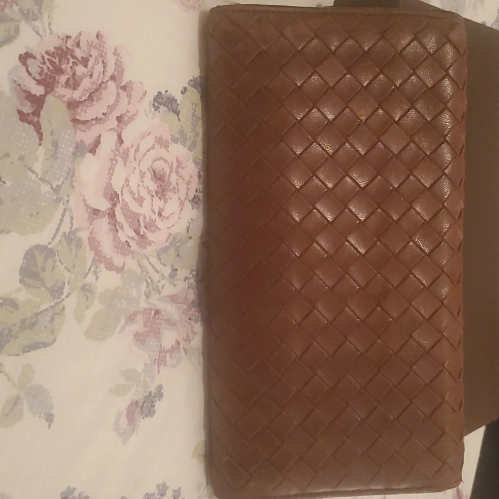 ****SOLD**** Bottega Venetta brown Intrecciato leather Continental long wallet - Picture 6 of 7